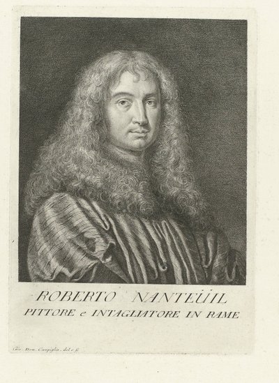 Portræt af kunstneren Robert Nanteuil Portrætter af kunstnere (serietitel) af Giovanni Domenico Campiglia