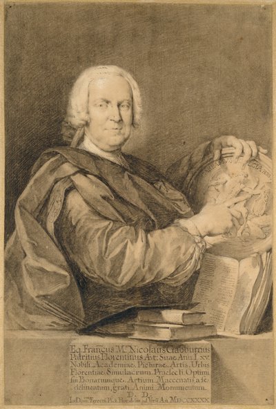 Portræt af Cavaliere Francesco Maria Niccolò Gabburri af Giovanni Domenico Ferretti