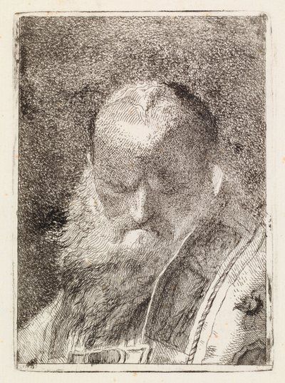 En biskop (hoved af en gammel mand) af Giovanni Domenico Tiepolo