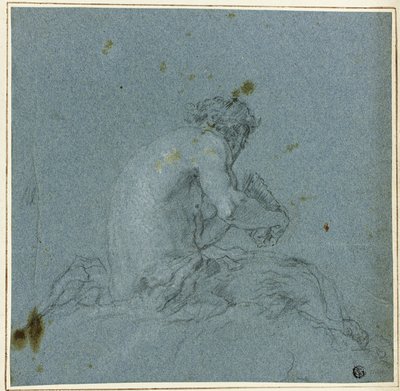 En Satyr, der spiller sine Piber af Giovanni Domenico Tiepolo