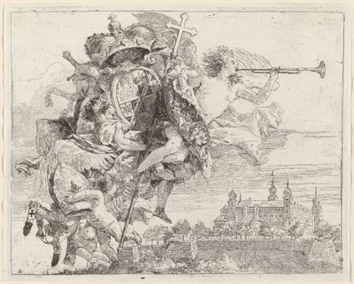 Våben af ​​Karl Philipp von Greiffenklau, prins biskop af Würzburg af Giovanni Domenico Tiepolo