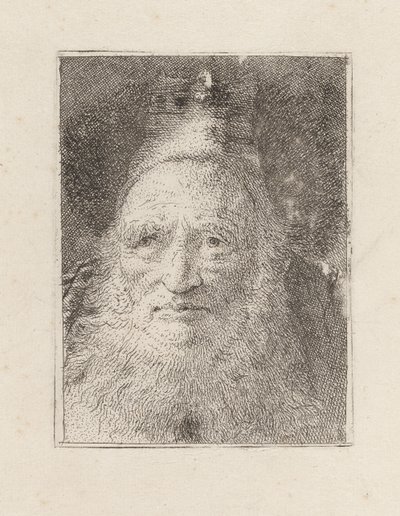 Skægget gammel mand med hat, fra Raccolta di Teste (Samling af hoveder) af Giovanni Domenico Tiepolo