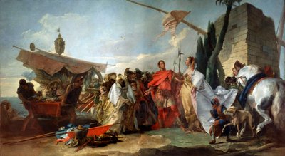 Cæsar møde Cleopatra, 1747. af Giovanni Domenico Tiepolo
