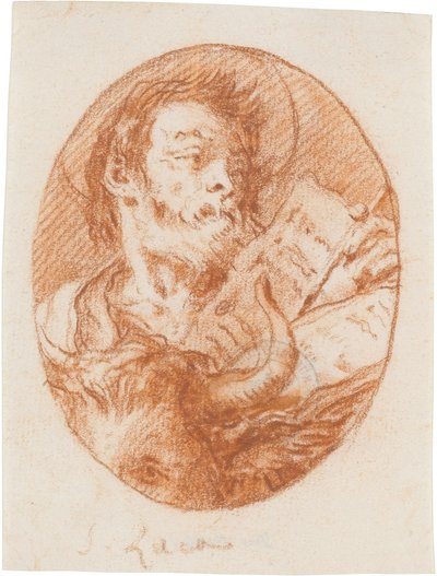 Der heilige Lukas af Giovanni Domenico Tiepolo