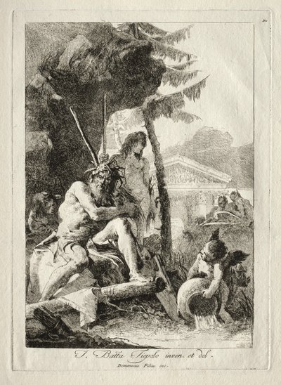 Flodfigurer. af Giovanni Domenico Tiepolo