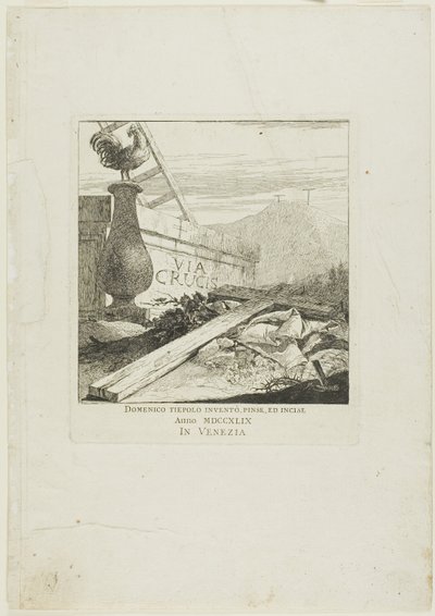 Frontispice til Stations of the Cross af Giovanni Domenico Tiepolo