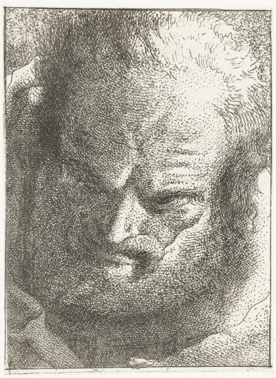 Mand kigger ned Samling af hoveder (serietitel) Raccolta di Teste (serietitel) af Giovanni Domenico Tiepolo