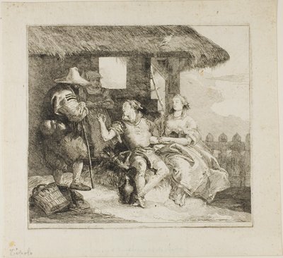 Ægteskab mellem Angelica og Medoro af Giovanni Domenico Tiepolo