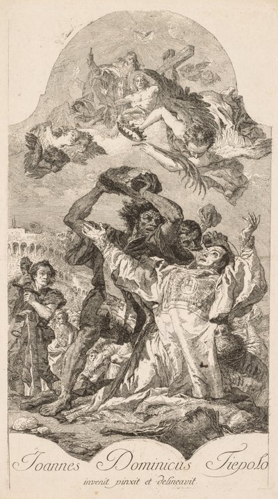 Sankt Stefans martyrium af Giovanni Domenico Tiepolo