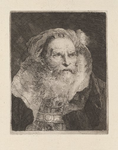 Old Man Meditating, fra Raccolta di Teste (Samling af hoveder) af Giovanni Domenico Tiepolo