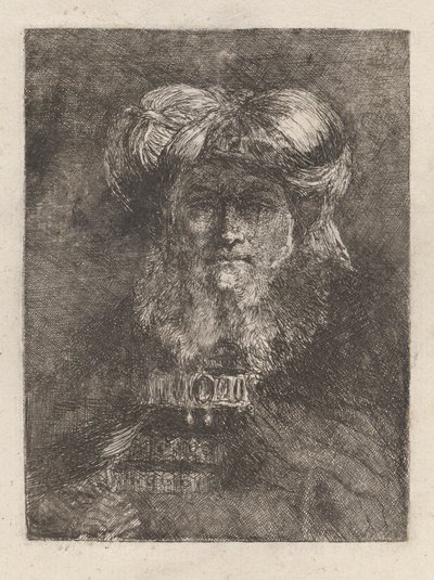 Old Man in the Manner of Rembrandt, fra Raccolta di Teste (Samling af hoveder) af Giovanni Domenico Tiepolo