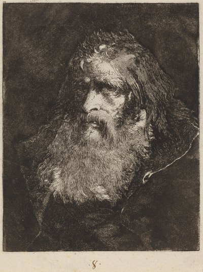 Gammel mand med bare hoved af Giovanni Domenico Tiepolo