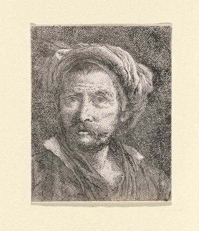 Gammel mand med turban, fra Raccolta di Teste (Samling af hoveder) af Giovanni Domenico Tiepolo