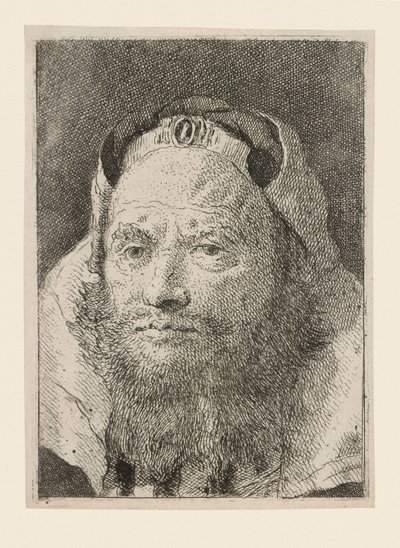 Gammel mand med skæg, fra Raccolta di Teste (Samling af hoveder) af Giovanni Domenico Tiepolo