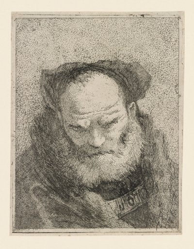 Gammel mand med skæg, fra Raccolta di Teste (Samling af hoveder) af Giovanni Domenico Tiepolo