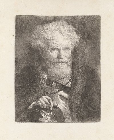 Gammel mand med hjelm, fra Raccolta di Teste (Samling af hoveder) af Giovanni Domenico Tiepolo