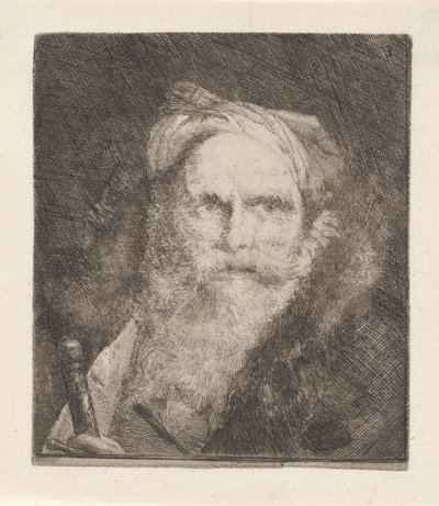 Gammel mand med et sværd, fra Raccolta di Teste (Samling af hoveder) af Giovanni Domenico Tiepolo