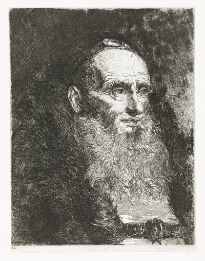 Gammel mand Samling af hoveder (serietitel) Raccolta di Teste (serietitel) af Giovanni Domenico Tiepolo