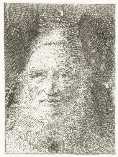 Gammel mand med pelshat Samling af hoveder (serietitel) Raccolta di Teste (serietitel) af Giovanni Domenico Tiepolo