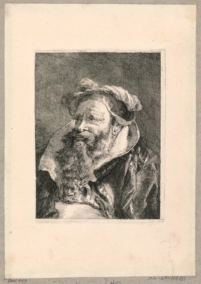 Samling af hoveder af Giovanni Domenico Tiepolo