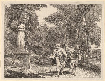 Afsnittet af det faldende idol af Giovanni Domenico Tiepolo