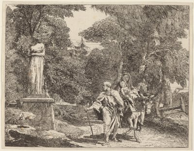 Afsnittet af det faldende idol af Giovanni Domenico Tiepolo