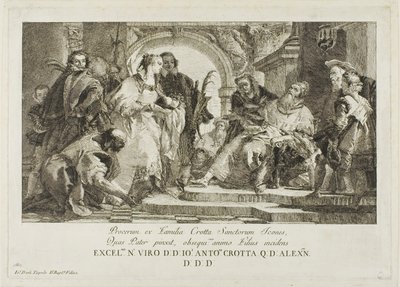 Crotta-familiens skytshelger af Giovanni Domenico Tiepolo