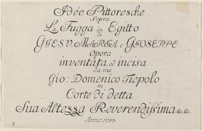 Titel side af Giovanni Domenico Tiepolo