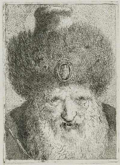 Tyrker med pelshue, fra Raccolta di Teste (Samling af hoveder) af Giovanni Domenico Tiepolo