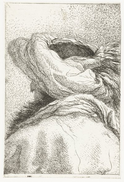 Tyrkisk mand med hovedet vendt væk iført turban Samling af hoveder (serietitel) Raccolta di Teste (serietitel) af Giovanni Domenico Tiepolo