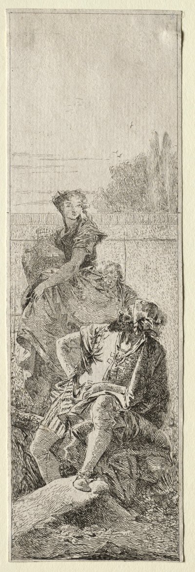 To Bønder. af Giovanni Domenico Tiepolo