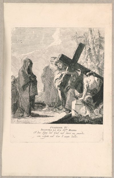 Via crucis - Station IV, han møder sin mor af Giovanni Domenico Tiepolo