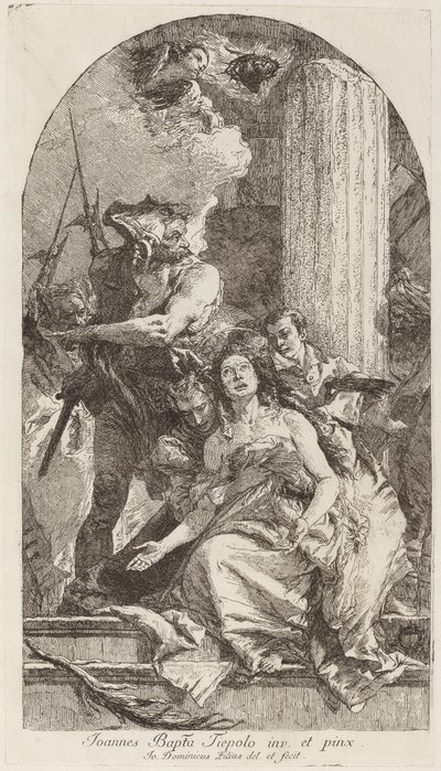Sankt Agathas martyrium af Giovanni Domenico Tiepolo after Giovanni Battista Tiepolo