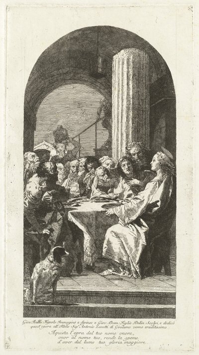 Den sidste nadver af Giovanni Domenico Tiepolo after Giovanni Battista Tiepolo