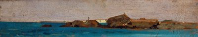 Blåt hav, ca. 1865 (olie på plade) af Giovanni Fattori