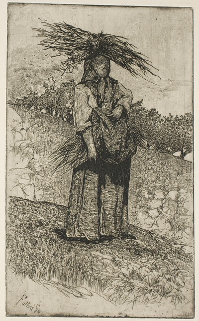 Boscaiola af Giovanni Fattori