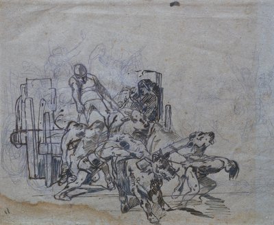 Vogn med fire okser af Giovanni Fattori