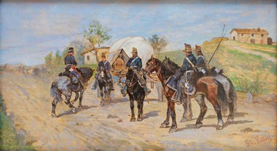 Kavaleri i hvile af Giovanni Fattori