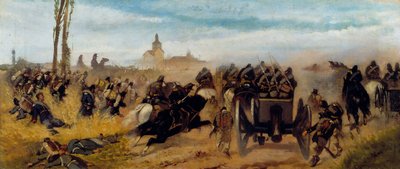 Episode af overfaldet på Madonna of Discovery, ca. 1864 (olie på lærred) af Giovanni Fattori