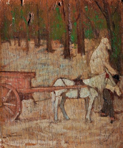 Indtryk uden for Porta Romana, ca. 1868-70 (olie på plade) af Giovanni Fattori