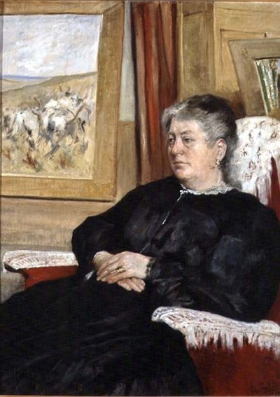 Portræt af kunstnerens kone af Giovanni Fattori
