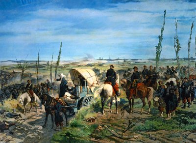 Den italienske lejr efter slaget ved Magenta (maleri på lærred) af Giovanni Fattori