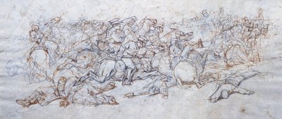 Uhlans Charge af Giovanni Fattori