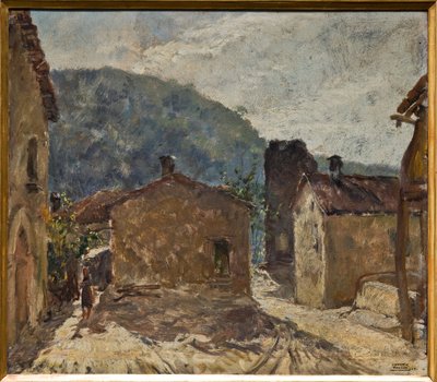 Morgen i Rosola (olie på pap) af Giovanni Forghieri