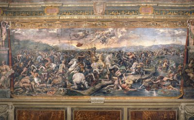 Bataille du pont Milvius - Slaget ved Milvian Bridge - Penni, Gianfrancesco (1496-1528) - 1517-1524 - Fresco - Apostolsk palads, Vatikanet af Giovanni Francesco (c.1488 1528) Penni