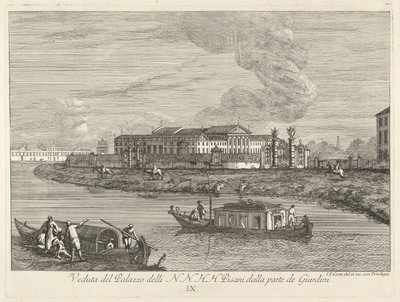 Udsigt over Villa Pisani, 1730-72. af Giovanni Francesco Costa