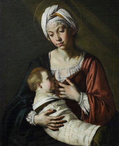 Madonna col bambino, også kendt som Madonna del latte af Giovanni Francesco Guerrieri