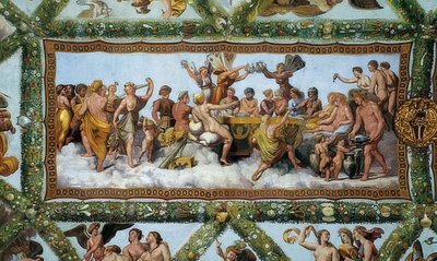 Amor og Psyches bryllup. 1510-1517 af Giovanni Francesco Penni