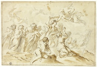 Velsignet stiger op til himlen af Giovanni Francesco Romanelli