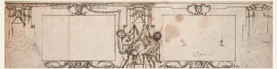 Projekt for udskårne paneler af Giovanni Francesco Romanelli